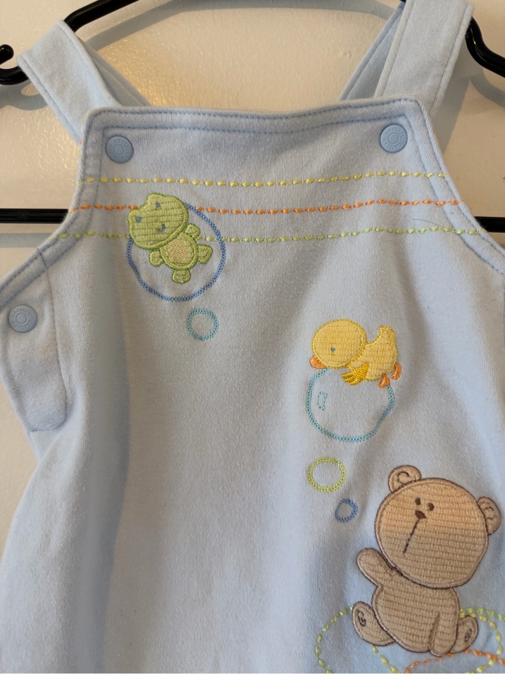 Vintage Carters Baby Romper with Duck & Bear Embroidery